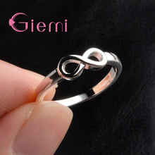 Load image into Gallery viewer, Top Quality Big Promotion 8 Shape 925 Sterling Silver Rings For Women Men Simple Style Jewelry Accessories Free Shipping - accessories4girls