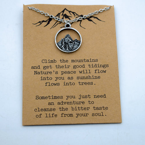 1pcs mountain are calling i must go mountain necklace advanture jewelry - accessories4girls