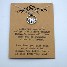 Load image into Gallery viewer, 1pcs mountain are calling i must go mountain necklace advanture jewelry - accessories4girls