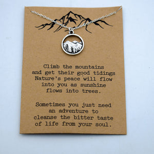 1pcs mountain are calling i must go mountain necklace advanture jewelry - accessories4girls