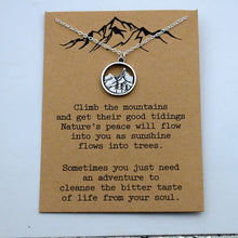Load image into Gallery viewer, 1pcs mountain are calling i must go mountain necklace advanture jewelry - accessories4girls