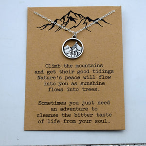 1pcs mountain are calling i must go mountain necklace advanture jewelry - accessories4girls