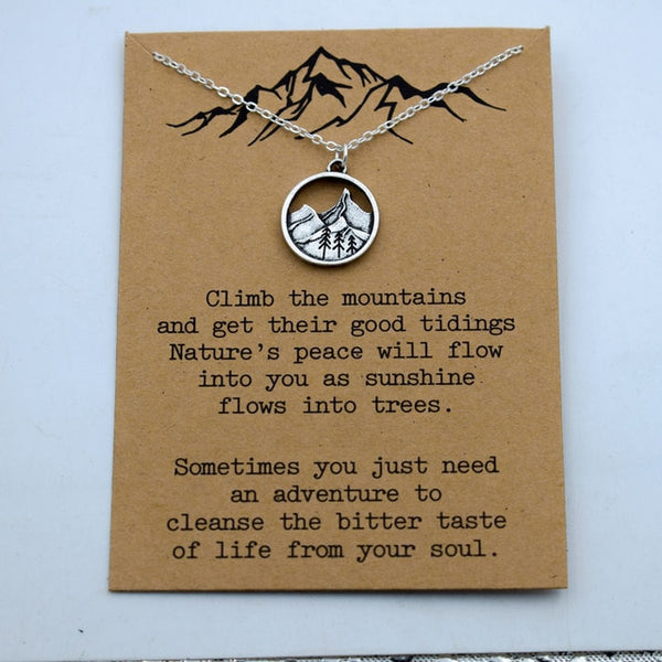 1pcs mountain are calling i must go mountain necklace advanture jewelry - accessories4girls