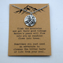 Load image into Gallery viewer, 1pcs mountain are calling i must go mountain necklace advanture jewelry - accessories4girls