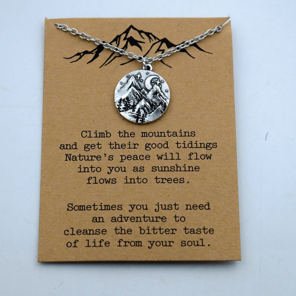 1pcs mountain are calling i must go mountain necklace advanture jewelry - accessories4girls