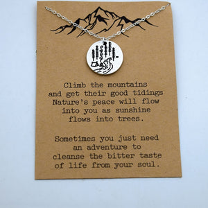 1pcs mountain are calling i must go mountain necklace advanture jewelry - accessories4girls