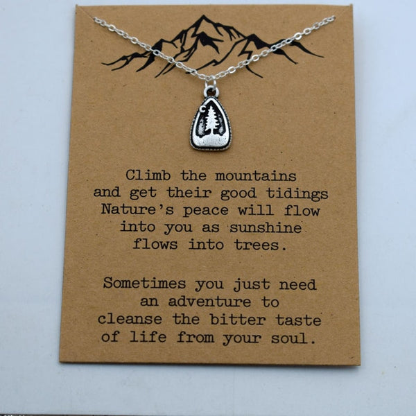 1pcs mountain are calling i must go mountain necklace advanture jewelry - accessories4girls
