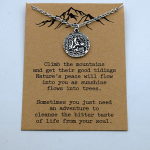 1pcs mountain are calling i must go mountain necklace advanture jewelry - accessories4girls