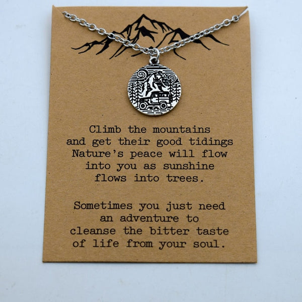 1pcs mountain are calling i must go mountain necklace advanture jewelry - accessories4girls