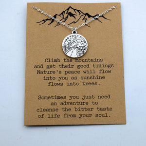 1pcs mountain are calling i must go mountain necklace advanture jewelry - accessories4girls