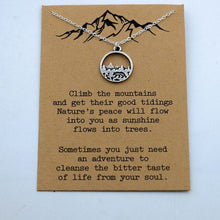 Load image into Gallery viewer, 1pcs mountain are calling i must go mountain necklace advanture jewelry - accessories4girls