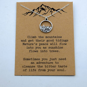1pcs mountain are calling i must go mountain necklace advanture jewelry - accessories4girls