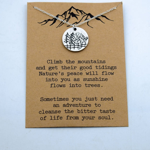 1pcs mountain are calling i must go mountain necklace advanture jewelry - accessories4girls
