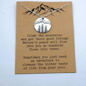 1pcs mountain are calling i must go mountain necklace advanture jewelry - accessories4girls