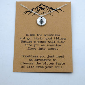 1pcs mountain are calling i must go mountain necklace advanture jewelry - accessories4girls