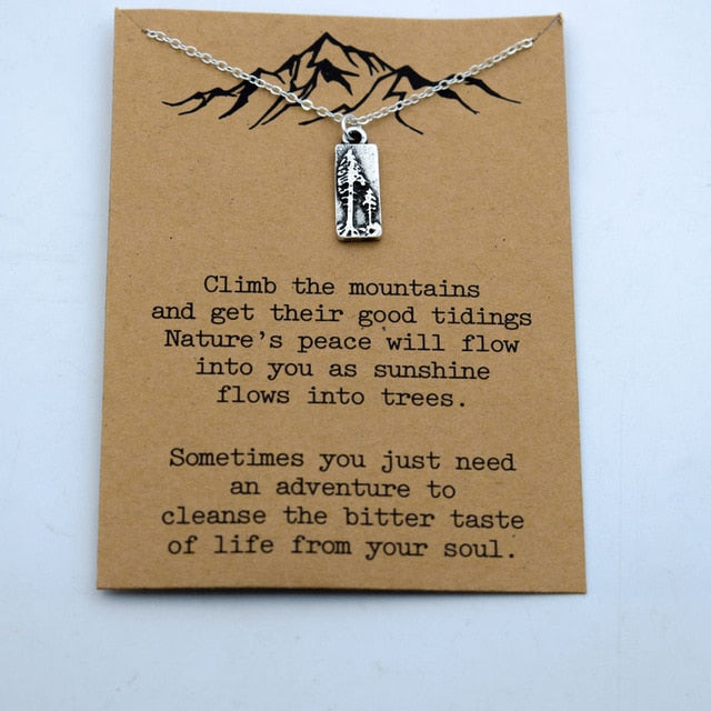 1pcs mountain are calling i must go mountain necklace advanture jewelry - accessories4girls