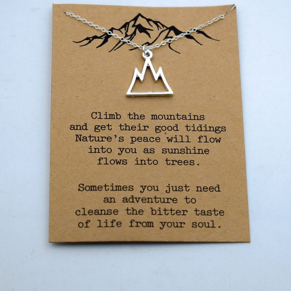 1pcs mountain are calling i must go mountain necklace advanture jewelry - accessories4girls