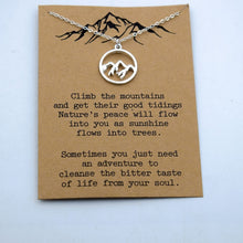 Load image into Gallery viewer, 1pcs mountain are calling i must go mountain necklace advanture jewelry - accessories4girls