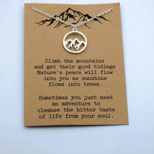 1pcs mountain are calling i must go mountain necklace advanture jewelry - accessories4girls