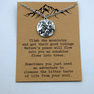 1pcs mountain are calling i must go mountain necklace advanture jewelry - accessories4girls