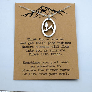 1pcs mountain are calling i must go mountain necklace advanture jewelry - accessories4girls