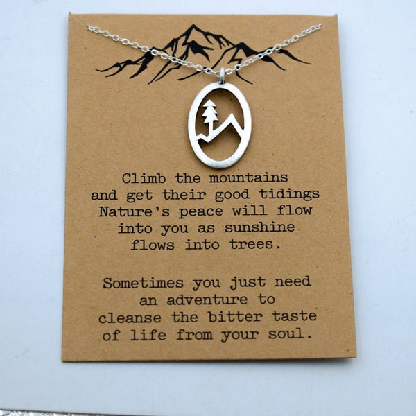 1pcs mountain are calling i must go mountain necklace advanture jewelry - accessories4girls