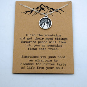 1pcs mountain are calling i must go mountain necklace advanture jewelry - accessories4girls