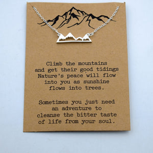 1pcs mountain are calling i must go mountain necklace advanture jewelry - accessories4girls