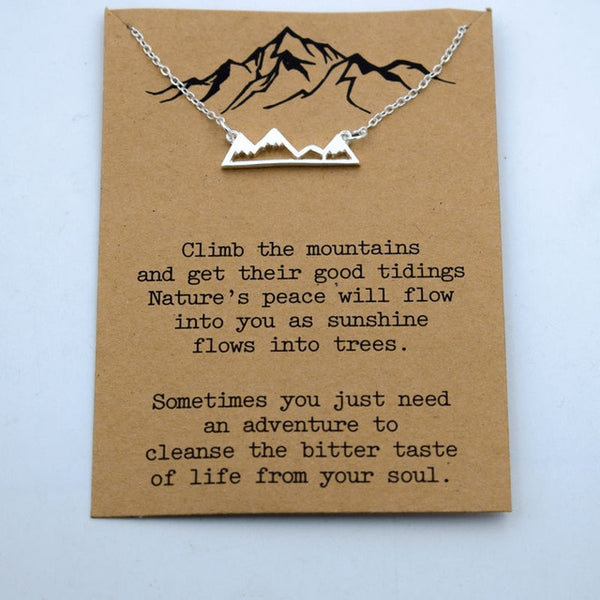 1pcs mountain are calling i must go mountain necklace advanture jewelry - accessories4girls