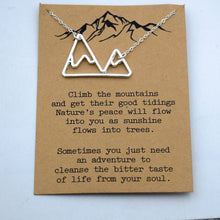 Load image into Gallery viewer, 1pcs mountain are calling i must go mountain necklace advanture jewelry - accessories4girls