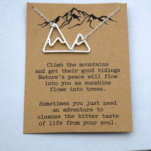 1pcs mountain are calling i must go mountain necklace advanture jewelry - accessories4girls