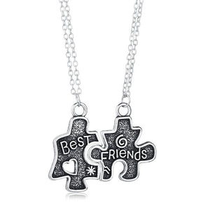 Romantic Couple Heart Clock Key Pendant Necklace For Women Ture  Love Two Detachable Necklaces - accessories4girls