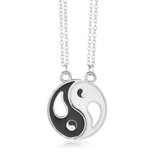 Load image into Gallery viewer, Romantic Couple Heart Clock Key Pendant Necklace For Women Ture  Love Two Detachable Necklaces - accessories4girls