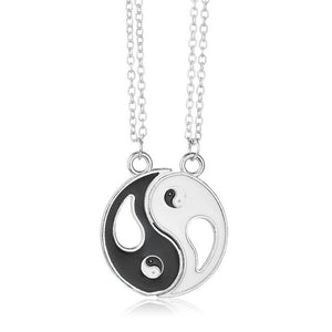 Romantic Couple Heart Clock Key Pendant Necklace For Women Ture  Love Two Detachable Necklaces - accessories4girls