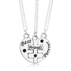 Romantic Couple Heart Clock Key Pendant Necklace For Women Ture  Love Two Detachable Necklaces - accessories4girls