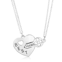 Load image into Gallery viewer, Romantic Couple Heart Clock Key Pendant Necklace For Women Ture  Love Two Detachable Necklaces - accessories4girls