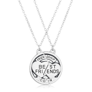 Romantic Couple Heart Clock Key Pendant Necklace For Women Ture  Love Two Detachable Necklaces - accessories4girls