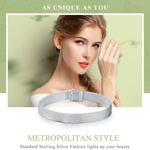 BAMOER Strand Bracelets Hot 925 Sterling Silver Metropolitan Style - accessories4girls