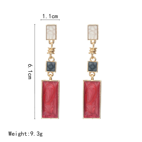 Korean Style Simple Design Geometric Earrings - accessories4girls