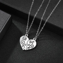 Load image into Gallery viewer, Romantic Couple Heart Clock Key Pendant Necklace For Women Ture  Love Two Detachable Necklaces - accessories4girls