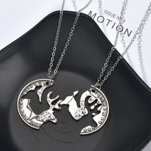 Load image into Gallery viewer, Romantic Couple Heart Clock Key Pendant Necklace For Women Ture  Love Two Detachable Necklaces - accessories4girls