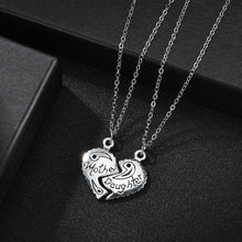 Load image into Gallery viewer, Romantic Couple Heart Clock Key Pendant Necklace For Women Ture  Love Two Detachable Necklaces - accessories4girls