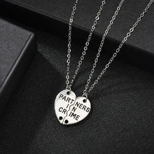 Load image into Gallery viewer, Romantic Couple Heart Clock Key Pendant Necklace For Women Ture  Love Two Detachable Necklaces - accessories4girls