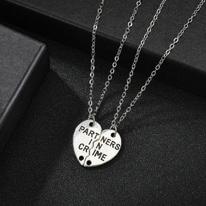 Romantic Couple Heart Clock Key Pendant Necklace For Women Ture  Love Two Detachable Necklaces - accessories4girls
