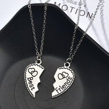 Load image into Gallery viewer, Romantic Couple Heart Clock Key Pendant Necklace For Women Ture  Love Two Detachable Necklaces - accessories4girls