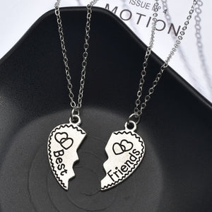 Romantic Couple Heart Clock Key Pendant Necklace For Women Ture  Love Two Detachable Necklaces - accessories4girls