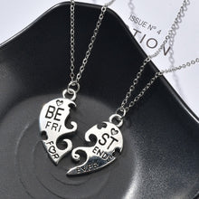 Load image into Gallery viewer, Romantic Couple Heart Clock Key Pendant Necklace For Women Ture  Love Two Detachable Necklaces - accessories4girls