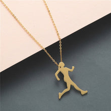 Load image into Gallery viewer, Boho Statement Necklace Women Stainless Steel Jewelry Wolf Phoenix Yoga Ballet Sports Gold Chain Necklace Pendant Girls Gift - accessories4girls