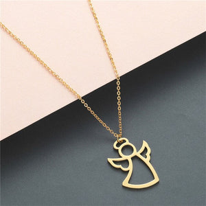 Boho Statement Necklace Women Stainless Steel Jewelry Wolf Phoenix Yoga Ballet Sports Gold Chain Necklace Pendant Girls Gift - accessories4girls
