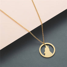Load image into Gallery viewer, Boho Statement Necklace Women Stainless Steel Jewelry Wolf Phoenix Yoga Ballet Sports Gold Chain Necklace Pendant Girls Gift - accessories4girls